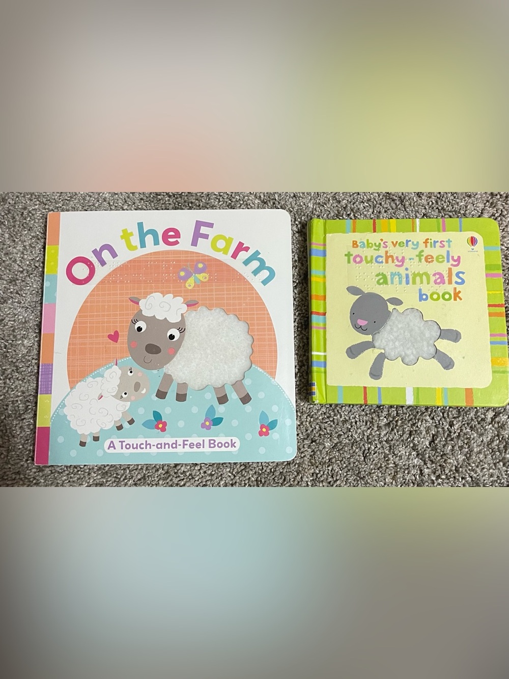 Seedlings Braille Touch and feel Animal book lot of 2 UEB braille